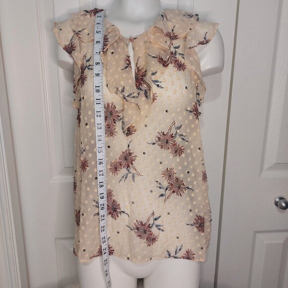 Joie "Eddison" Floral Ruffle Boho/Peasant Inspired Blouse - Picture 8 of 10